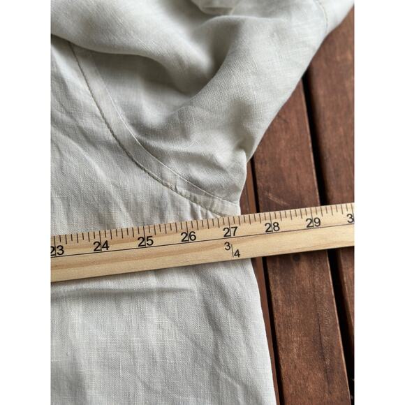 Tommy Bahama Relax Men’s XL 100% Linen Beige Tropical Aloha Hawaiian Camp Shirt - Picture 3 of 7